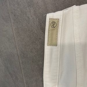 AG White zipper jeans